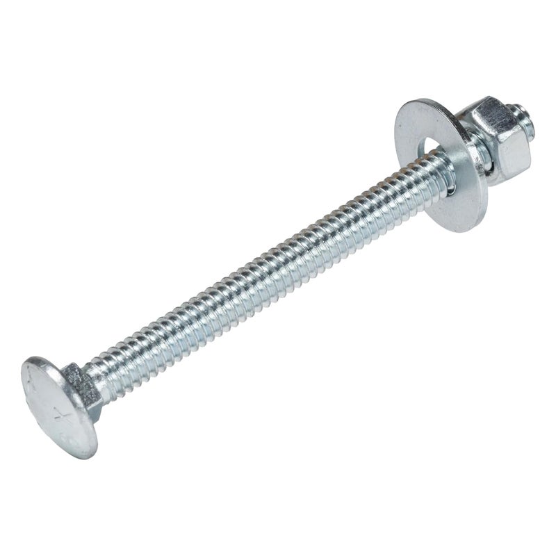 MAKERS BOLT 1/4" x 3" (100 Pack) Zinc Carriage Bolt Kit, Grade 307A by - Image 1